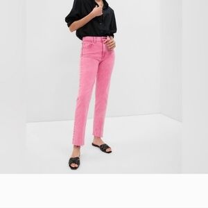 GAP - cheeky straight high rise in hot pink. size 34/18 NWT